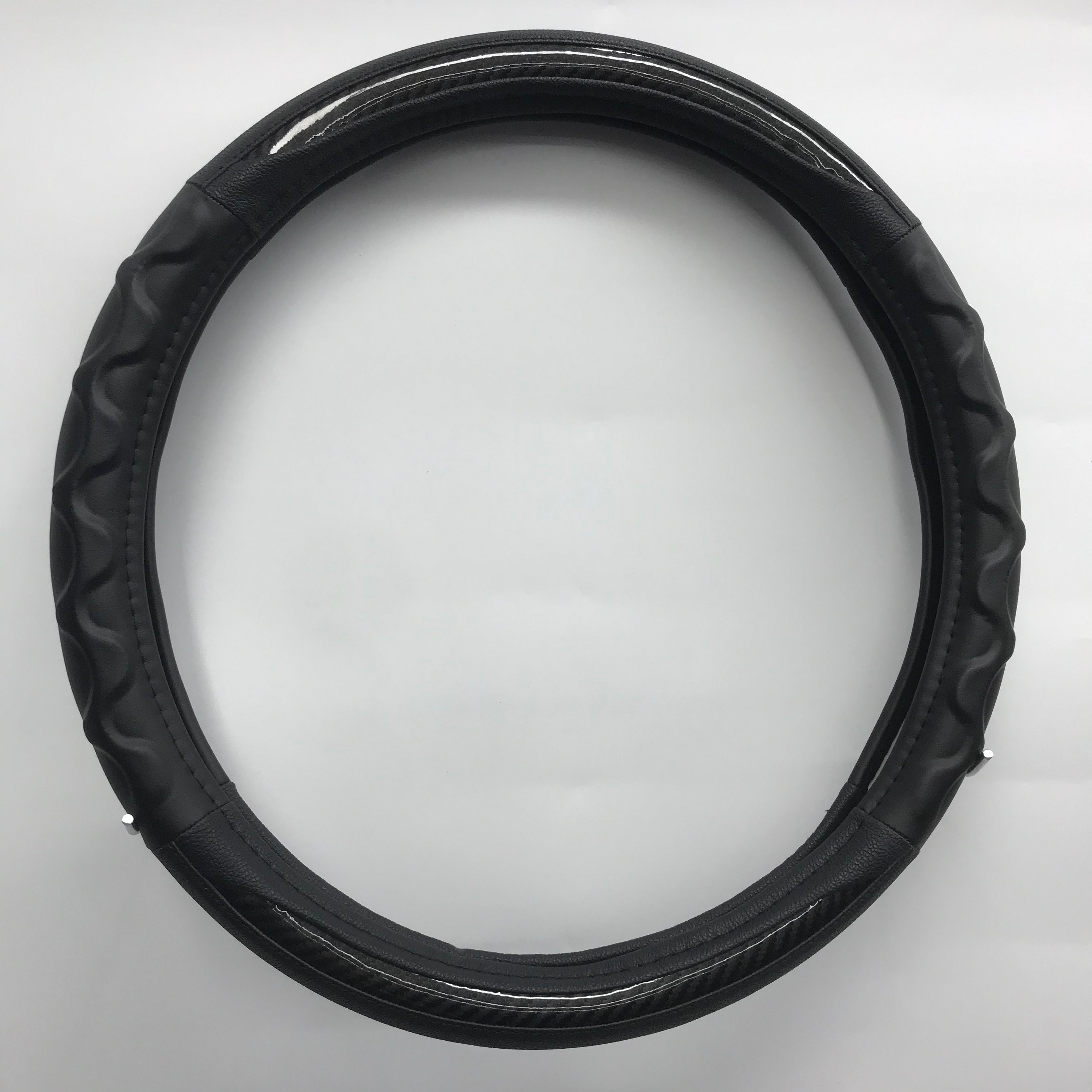 Carbon Microfiber Durable Steering Wheel Cover - Delicate Leather