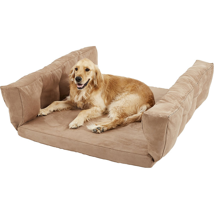 2024 Designer High-Quality Pet Dog Car Seat Cover - Waterproof, Washable, Orthopedic Memory Foam Large Luxury Dog Bed - Delicate Leather