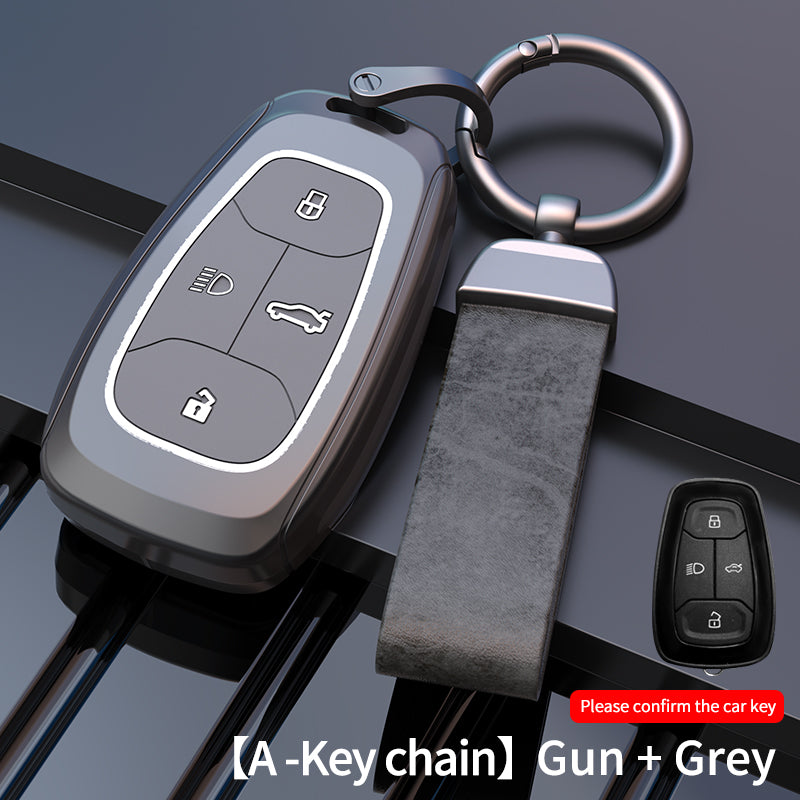 Leather Car Key Case - Protective Key Cover for Auto Accessories - Delicate Leather
