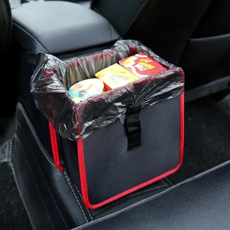 Car Seat Back Oxford Hanging Storage Box - Cloth Trash Tidying Car Auto Interior Accessories - Delicate Leather