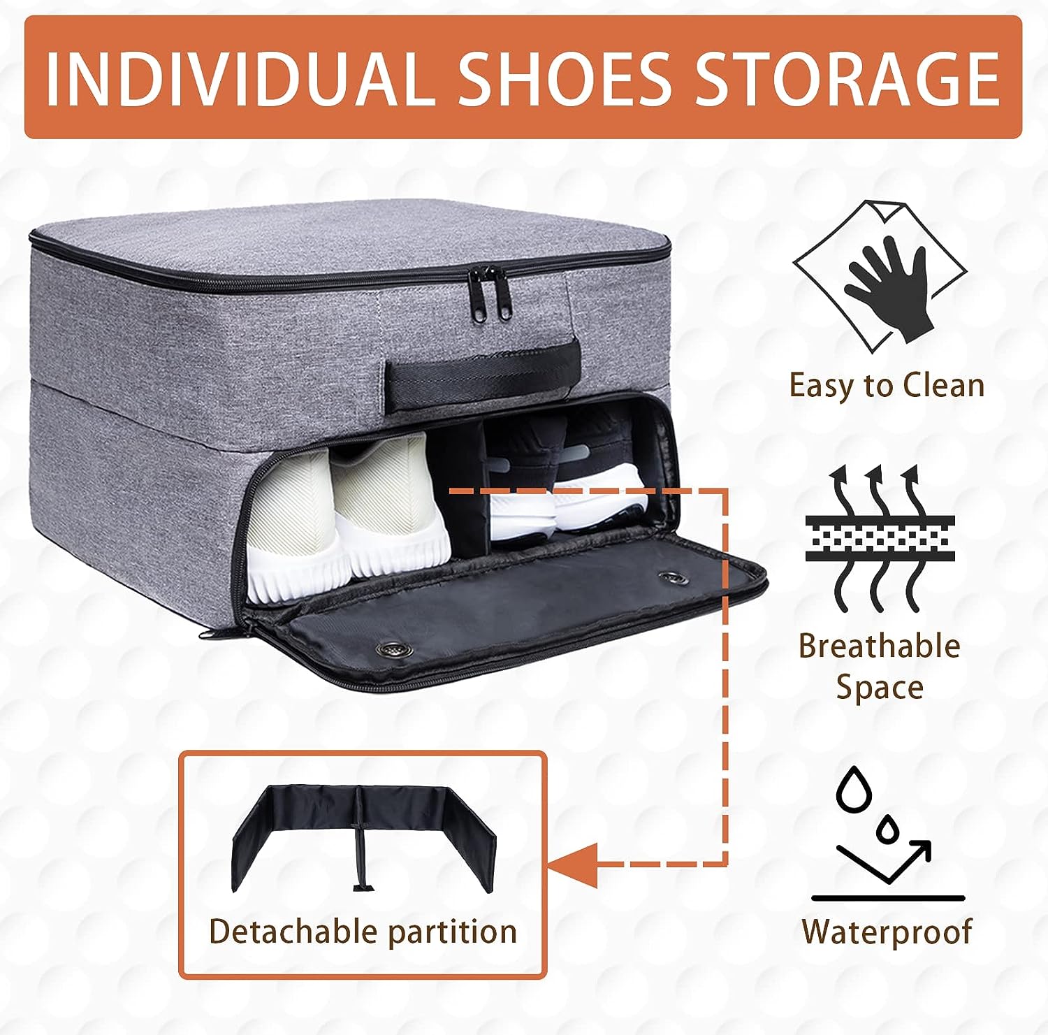 Large Storage Space Adjustable Double Layer Car Golf Trunk Organizer Bag - Delicate Leather