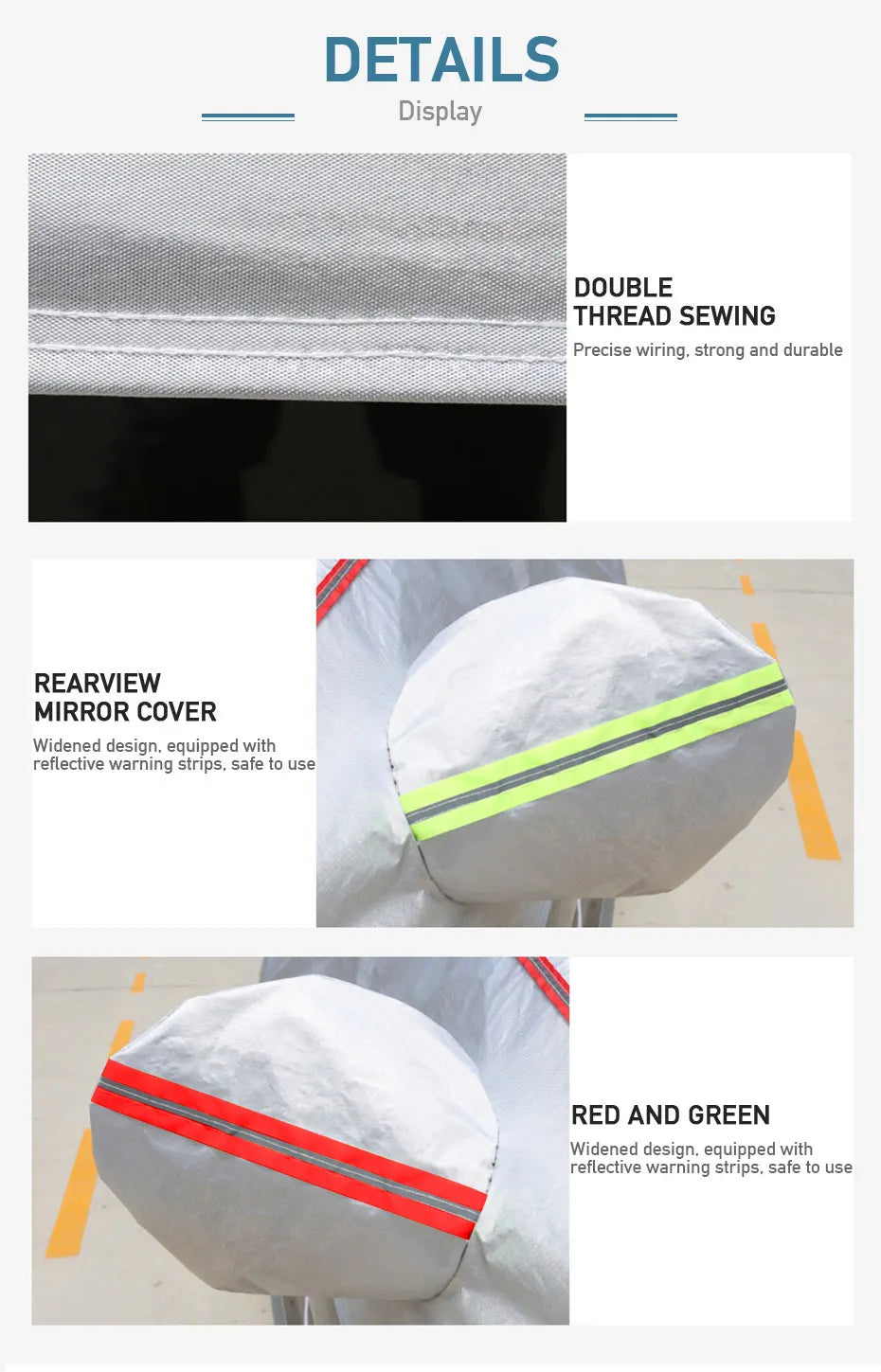 Universal Half Car Cover Waterproof Outdoor Oxford Car Cover Sun Rain UV Protection Dustproof Snowproof for SUV Sedan