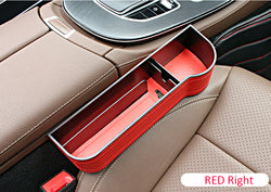 Car Seat Gap Filler Organizer, Custom For All Cars, Multifunctional Car Seat Gap Organizer with Cup Holder - PU Leather Seat Console Storage Box (1PCS) - Delicate Leather