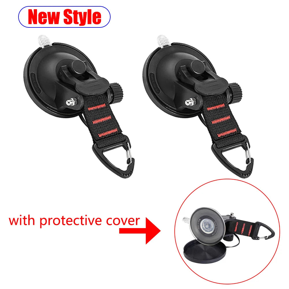 Car Mount Luggage Tarps Tents Anchor Heavy Duty Suction Cup Anchor w/Securing Hooks Car Camping Tarpaulin Accessories - Delicate Leather