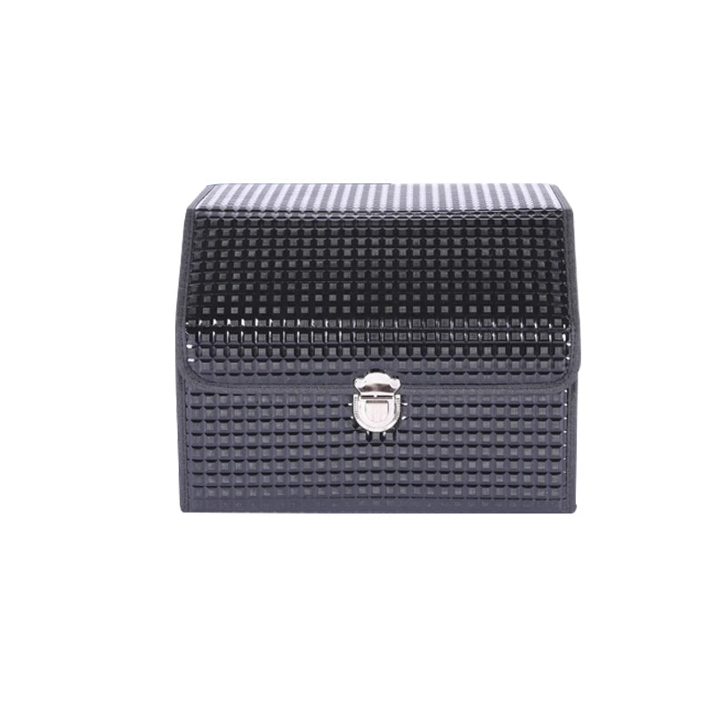 Durable and Premium Foldable Waterproof Cargo Storage Box for Car, Designed for Organized Trunk Space - Ideal Car Accessory for Women - Delicate Leather