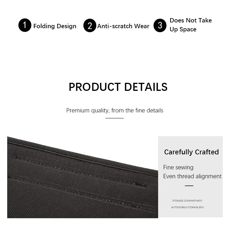 Foldable and Detachable High-Quality Car Trunk Organizer - Delicate Leather