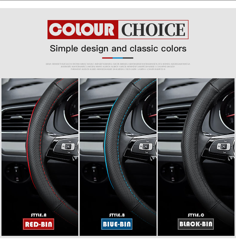 Quality Assurance Car Steering Wheel Cover - Leather - Delicate Leather
