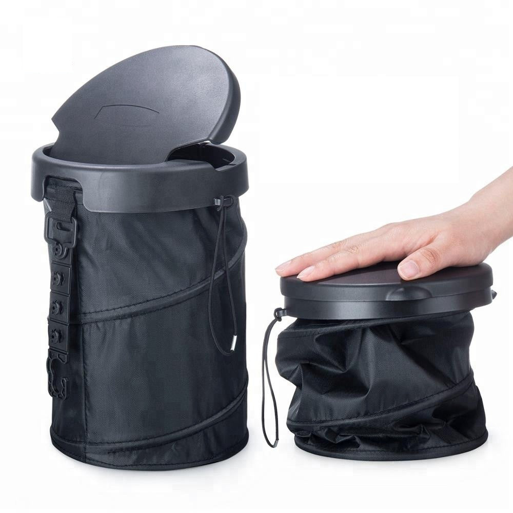 Car Trash Can Portable Garbage Bin, Small Garbage Can for Storage and Organization - Delicate Leather