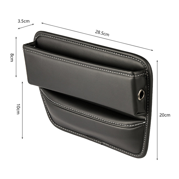 Car Seat Gap Filler Organizer, Custom For All Cars, Car Back Seat Cushion Organizer - Car Seat Gap Filler and Storage Box, Automotive Car Seat Gap Filler Organizer - Delicate Leather