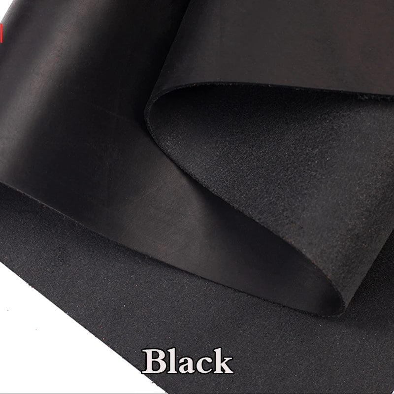 2mm Dark Orange Natural Cow Skin Leather - Crazy Horse Leather