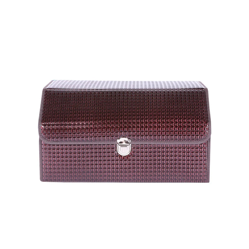 Durable and Premium Foldable Waterproof Cargo Storage Box for Car, Designed for Organized Trunk Space - Ideal Car Accessory for Women - Delicate Leather