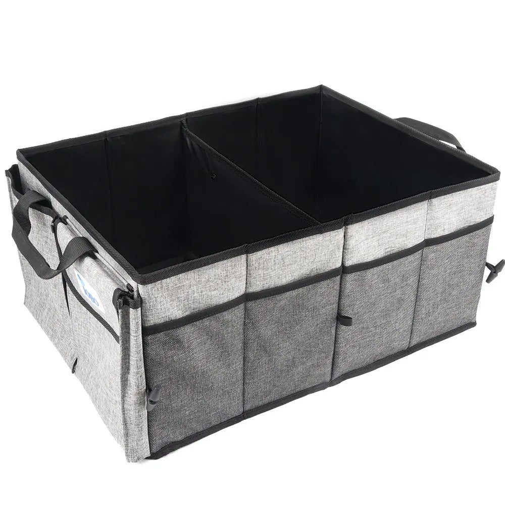 Collapsible Trunk Storage Organizer with Integrated Cooler, Spacious Multi-Compartment Design, and Waterproof Features for Cars