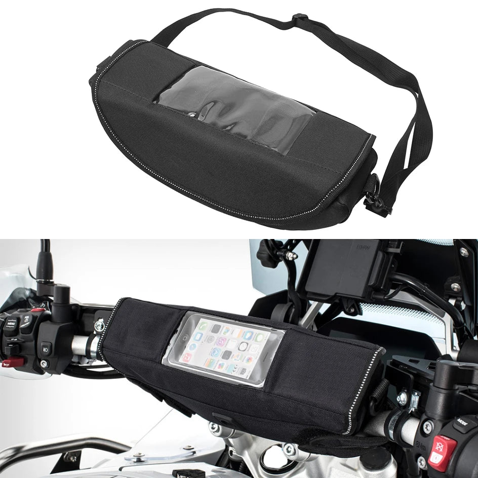 Motorcycle Waterproof Handlebar Travel Storage Bag for Car - Delicate Leather