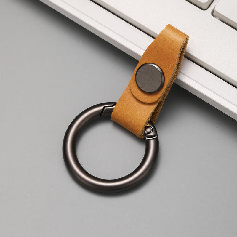 High Quality Colorful Blank Keychain - Customizable PU Leather Car Key Ring