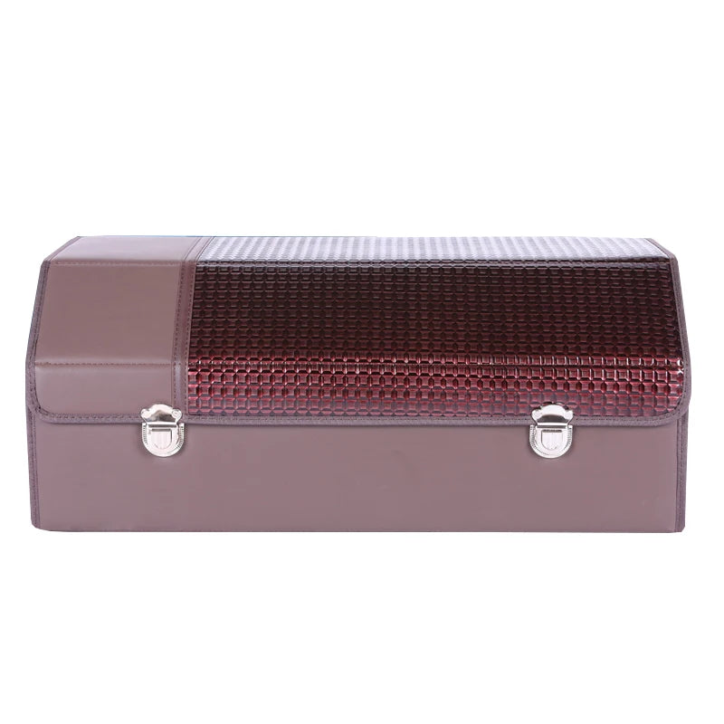 Durable and Premium Foldable Waterproof Cargo Storage Box for Car, Designed for Organized Trunk Space - Ideal Car Accessory for Women - Delicate Leather
