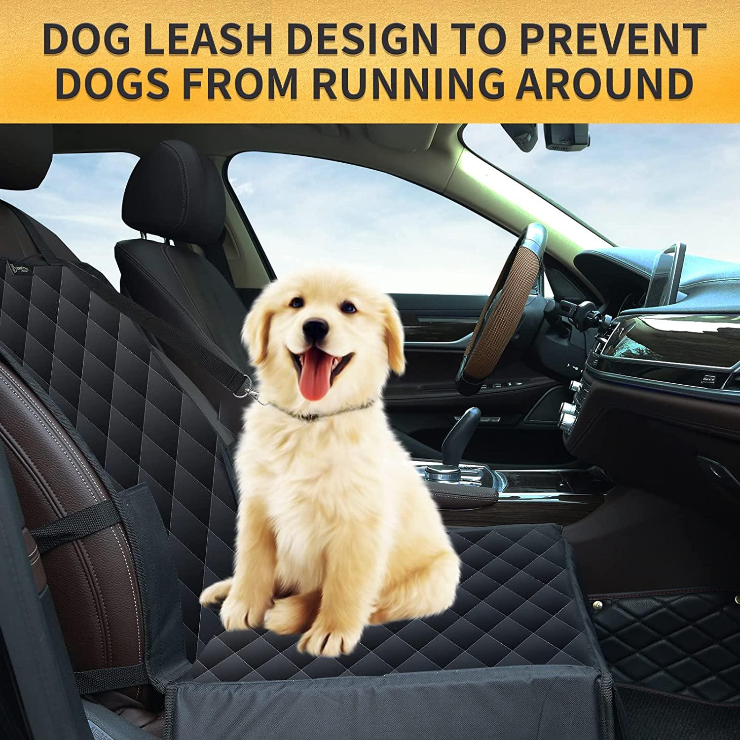 Dog Car Cushion Car Pet Seat Cushion Front Pet Single Seat Cover Waterproof and Collapse-Proof for All Pets - Delicate Leather
