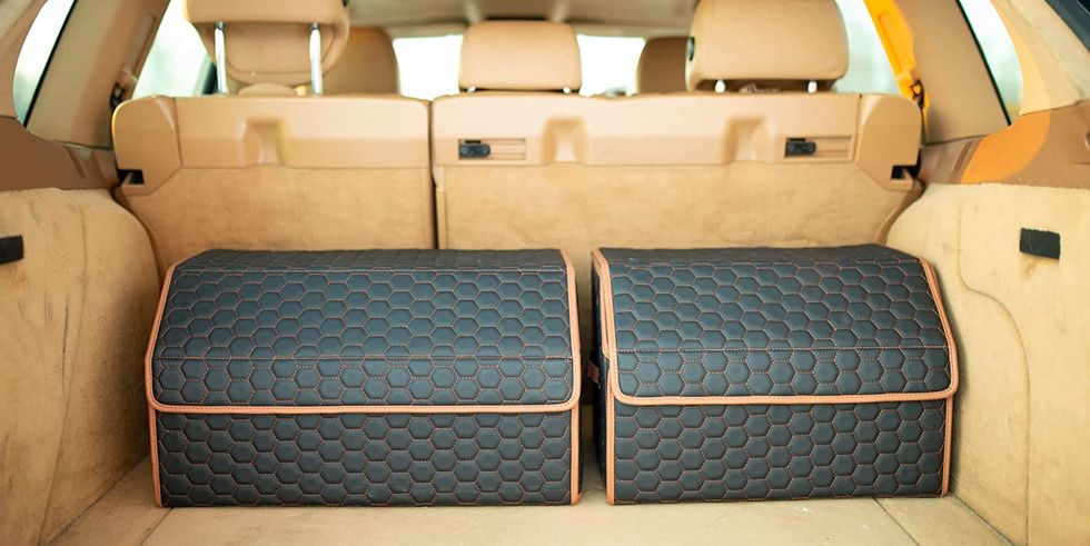 Multifunctional New Car Foldable Trunk Storage Box - Delicate Leather