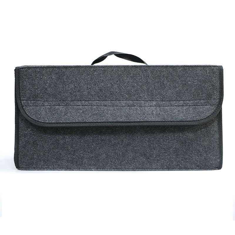Car Trunk Felt Bag - Multi-Size Foldable Car Storage Bag and Glove Box Sundries Organizer - Delicate Leather
