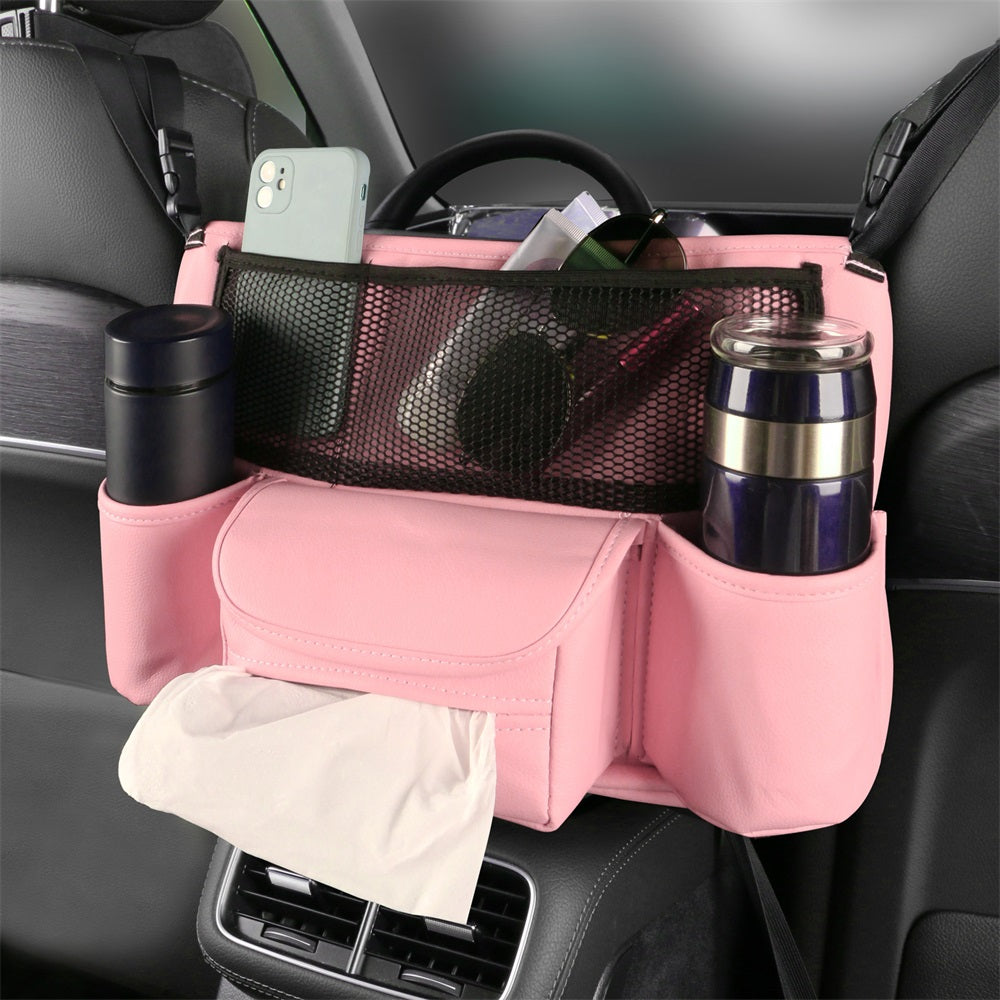 New Style Car Organizer - Durable Leather Storage Bag, Pocket Handbag Holder for Back Seat, Custom Fit For Your Cars, Car Accessories - Delicate Leather