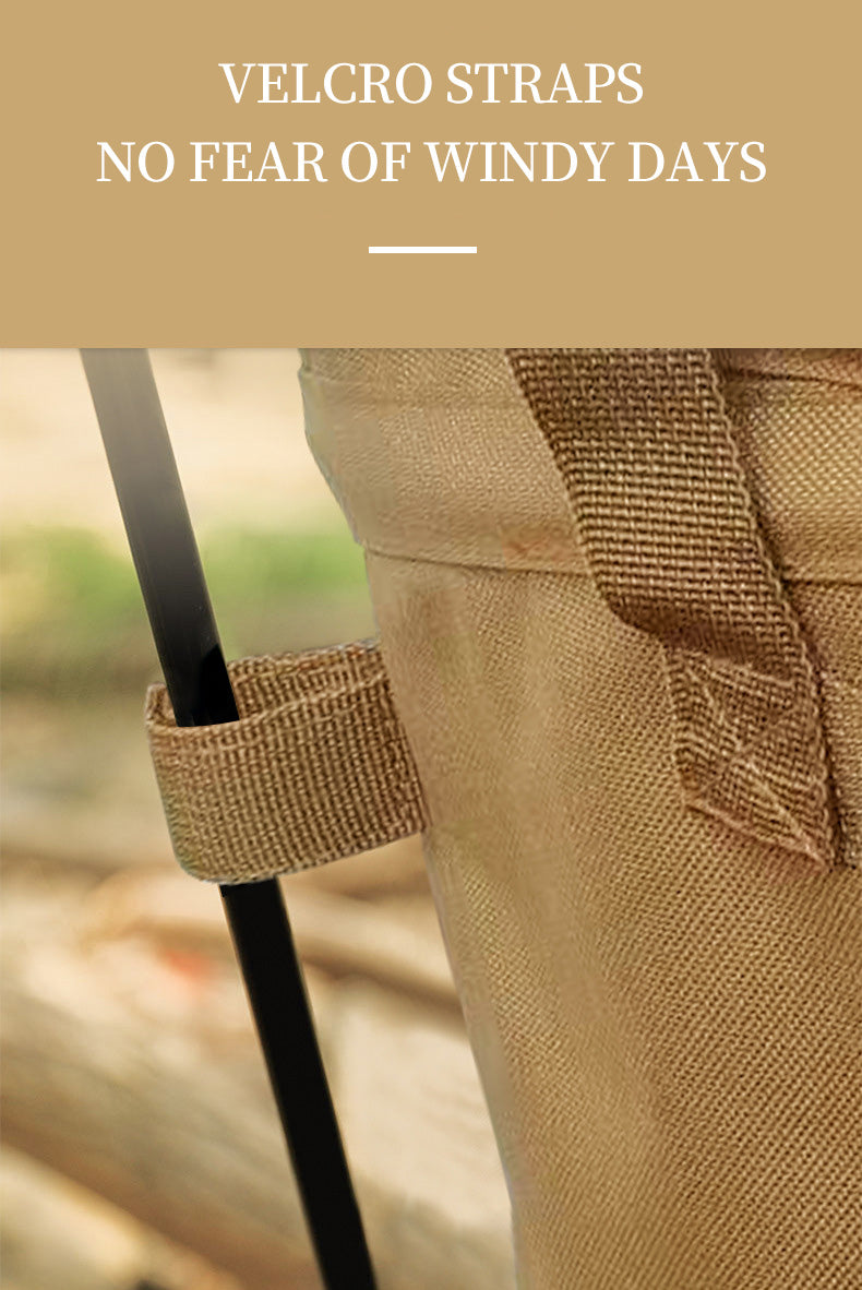 Portable Sundries Laundry Basket - Garden Yard Rubbish Bag and Outdoor Folding Trash Can - Delicate Leather