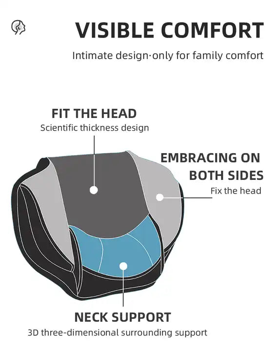 Elevate Your Driving Experience with the Upscale and Stylish Car Neck Pillow - Crafted from Leather and Memory Foam - Delicate Leather