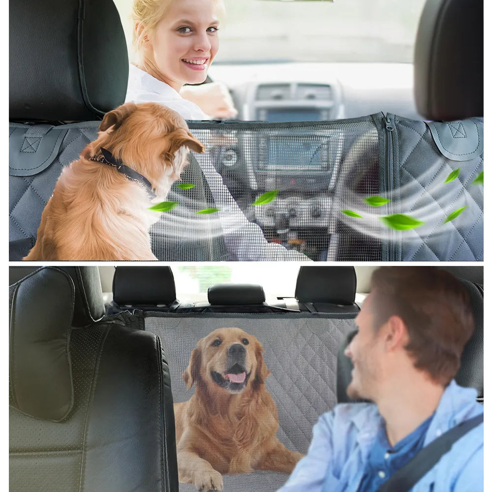 Dog Car Seat Cover Waterproof Pet Travel Dog Carrier Hammock Car Rear Back Seat Protector Mat Safety Carrier For Dogs - Delicate Leather