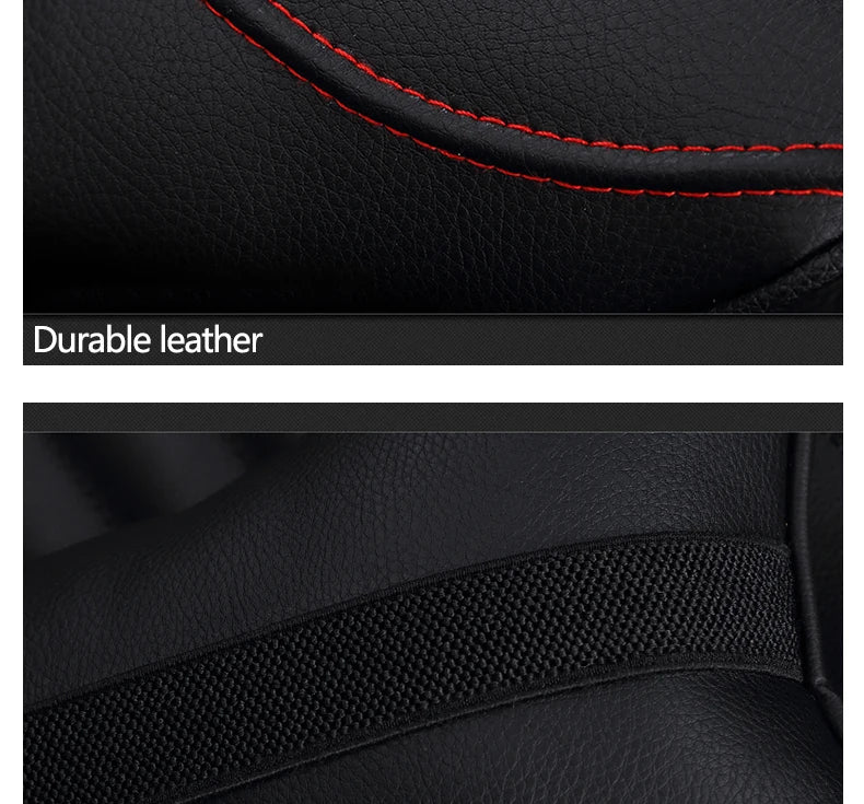 Universal PU Leather Car Headrest Pillow with PP Cotton Filling: Enhance Your Car's Seating Comfort - Delicate Leather