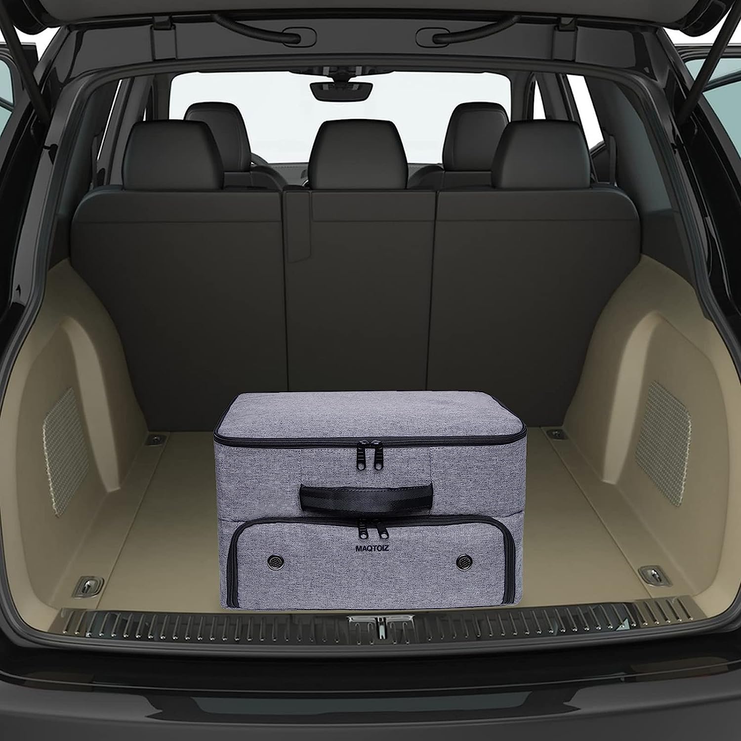 Large Storage Space Adjustable Double Layer Car Golf Trunk Organizer Bag - Delicate Leather