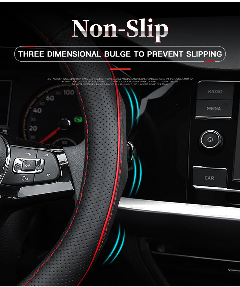 Quality Assurance Car Steering Wheel Cover - Leather - Delicate Leather