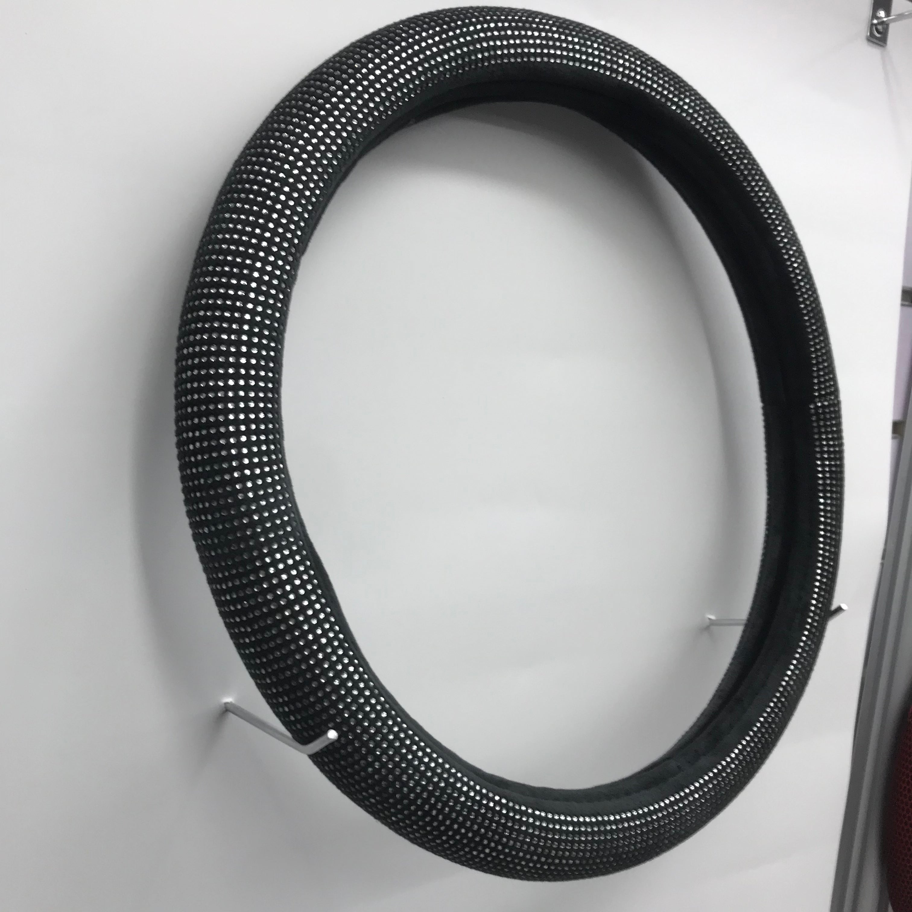 Bling Bling Crystal Warm Plush With Diamond Car Steering Wheel Cover for Girls - Delicate Leather