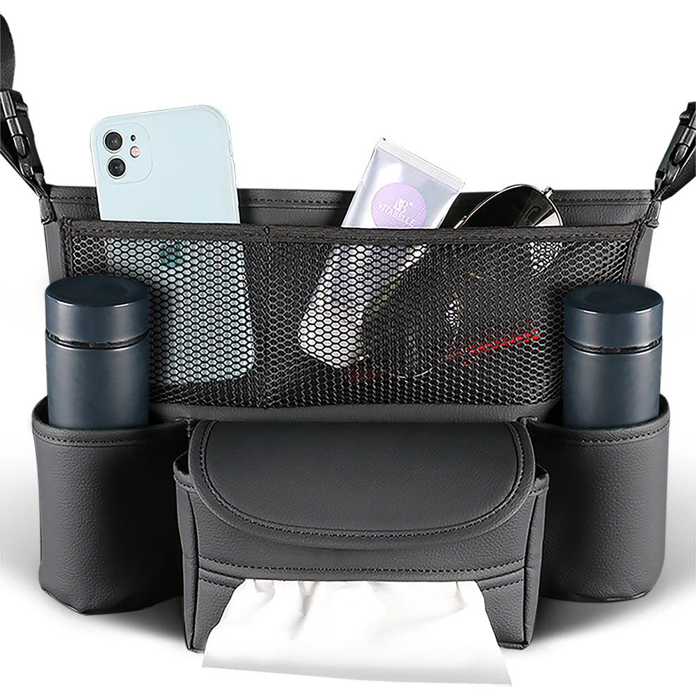 New Style Car Organizer - Durable Leather Storage Bag, Pocket Handbag Holder for Back Seat, Custom Fit For Your Cars, Car Accessories - Delicate Leather