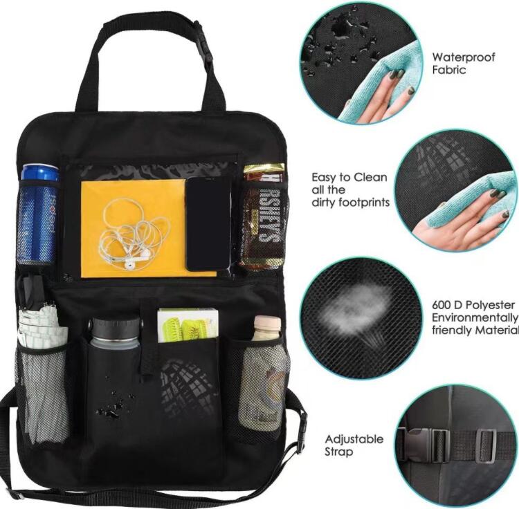 Backseat Car Organizer and Stroller Organizer 2-Pack - Wet Case and Tissue Holder, Custom Fit For Your Cars - Delicate Leather