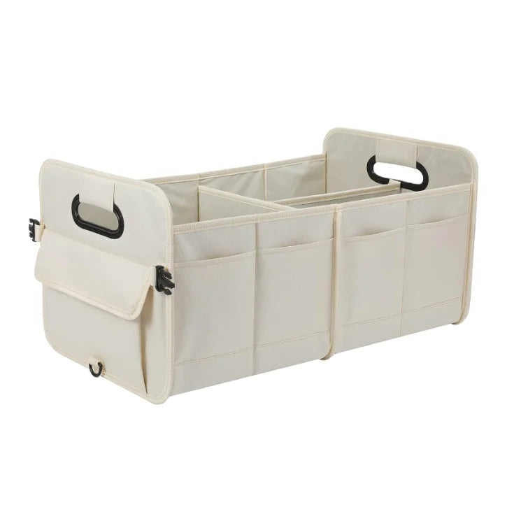 Durable Foldable Car Trunk Organizer - Waterproof 600D Oxford Cloth Material - Delicate Leather
