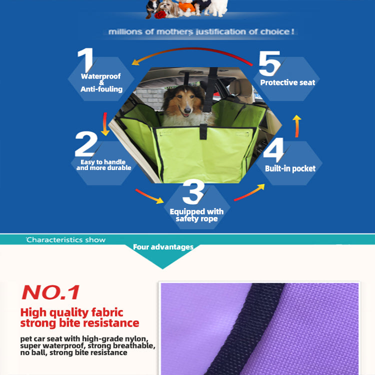 2024 Hot Selling Oxford Luxury Travel Waterproof Pet Dog Hammock Car Back Seat Cover Protector - Delicate Leather