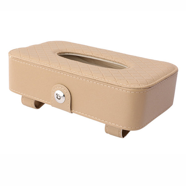Hot Selling PU Leather Car Seat Back Tissue Holder and Car Sun Visor Tissue Organizer Bag