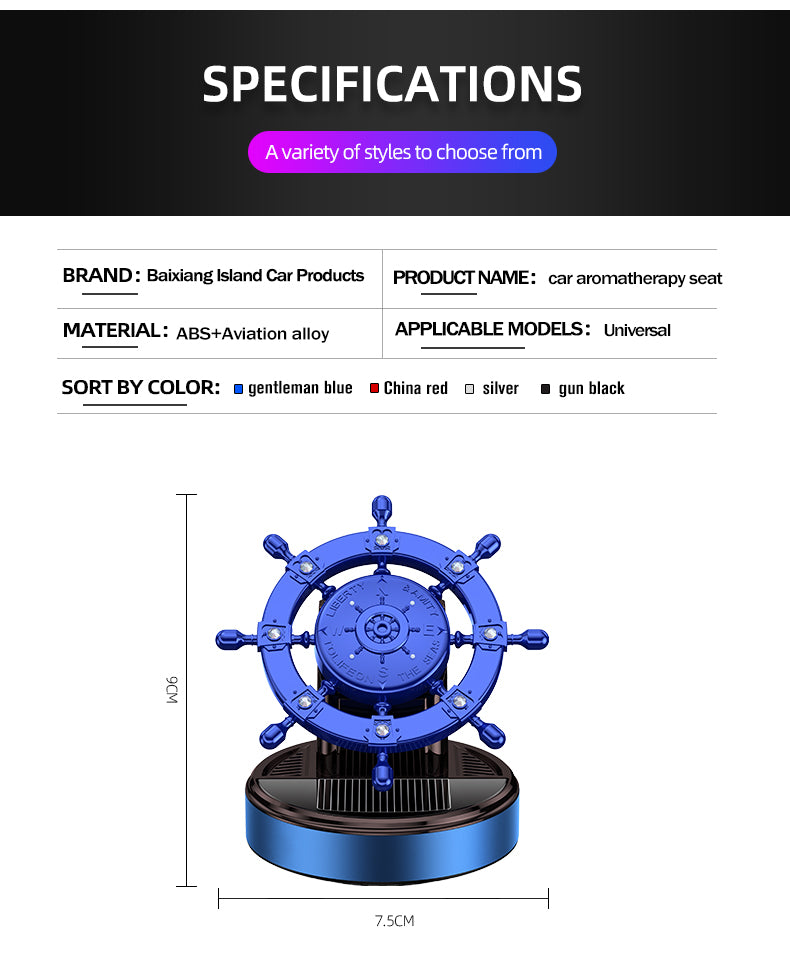 Auto Lüfterfrischer Solar Perfume Organic Odor Car Air Freshener - Delicate Leather