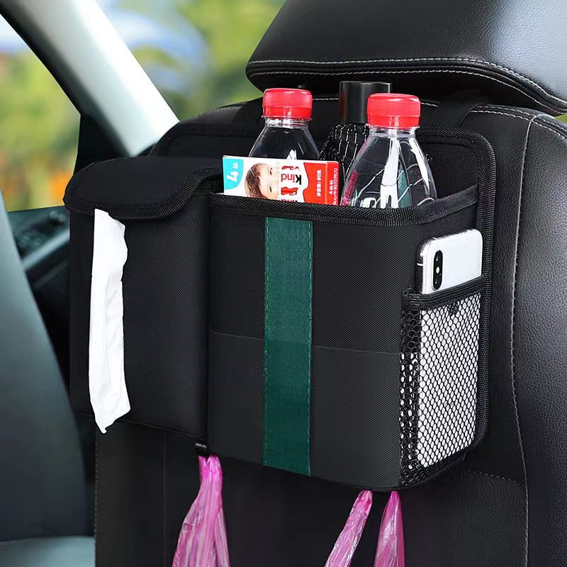 Foldable Cartoon Car Seat Back Ice Bag - Insulated Cooler Storage Hanging Bag with Cooler Bag, Custom Fit For Your Cars - Delicate Leather