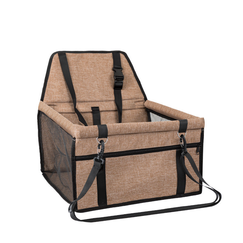 Dog Car Booster Seat - Safe Travel Artifact, Portable Pet Car Seat Cover for Dogs and Cats - Delicate Leather