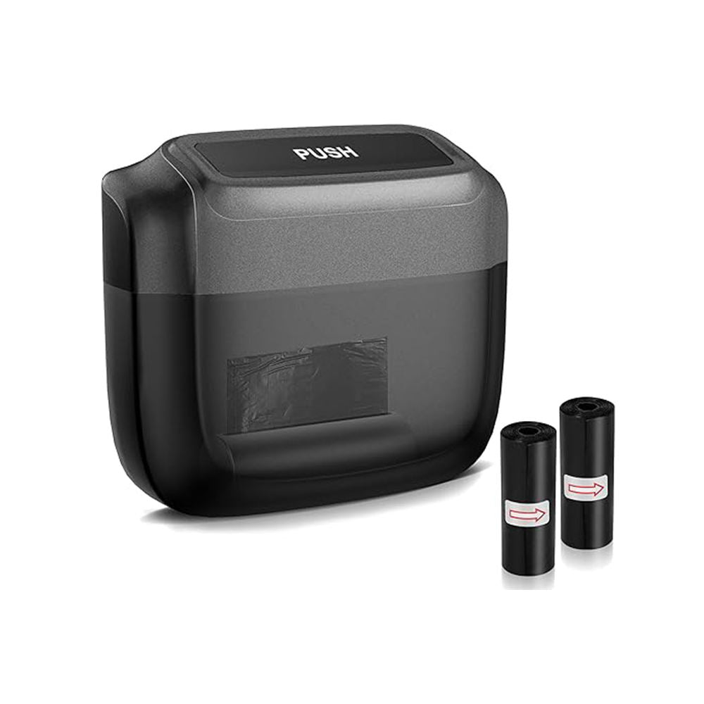Waterproof Portable Car Door Trash Can - Auto Dustbin Garbage Box with Lid and Rubbish Bag - Delicate Leather