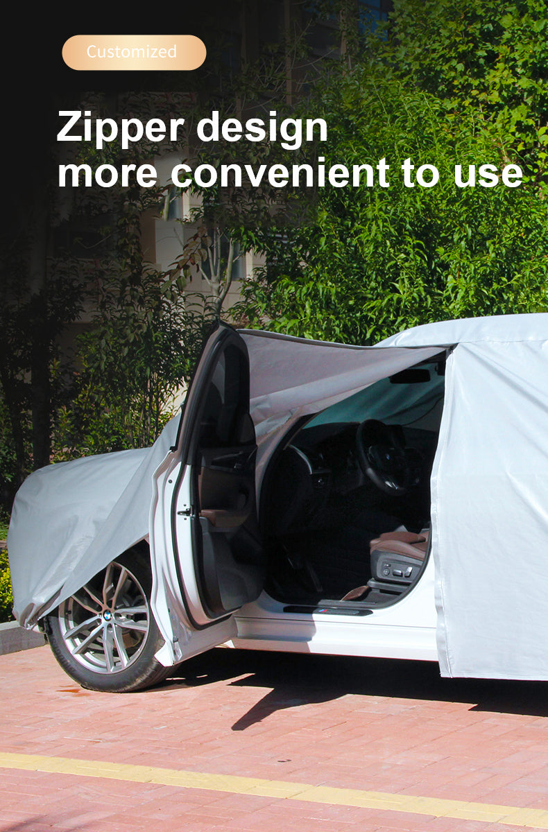 All Weather Universal Fit Anti-UV Proof Outdoor Custom Auto Exterior Parking Waterproof Car Cover for SUV - Delicate Leather