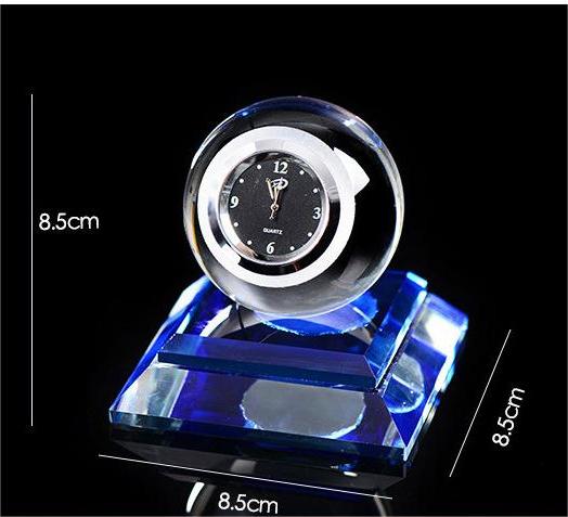 High-Quality Crystal Ball with Clock Car Perfume Seat