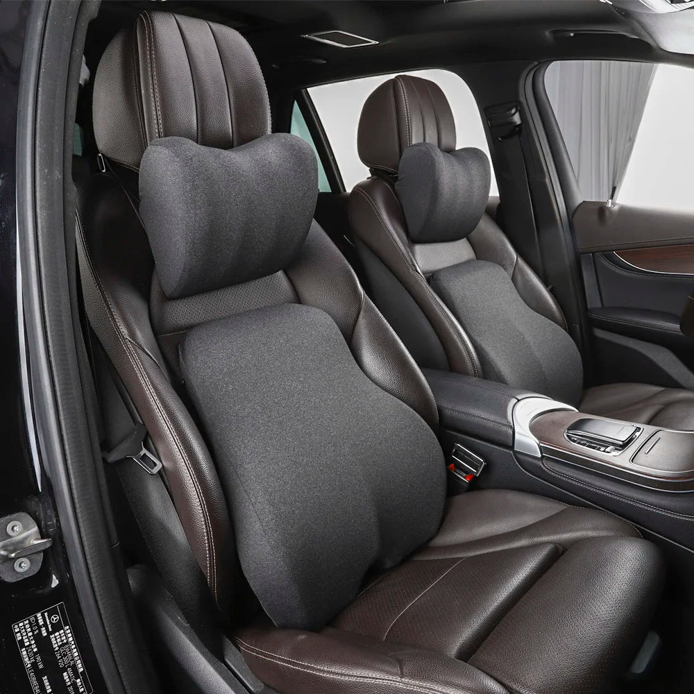 Memory Foam Neck Support Pillows for Cars - Delicate Leather