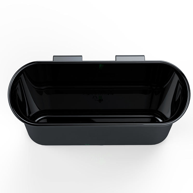 Foldable Waterproof Car Trash Can with Cup Holder | Delicate Leather - Delicate Leather