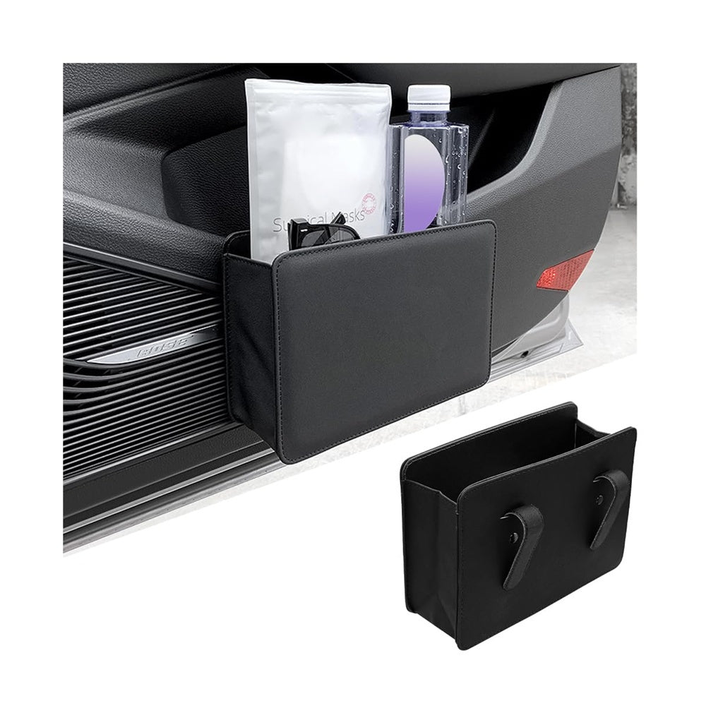 Car Trash Bin - Portable Leak Proof Waterproof Leather Foldable Mini Car Trash Can, Car Accessories
