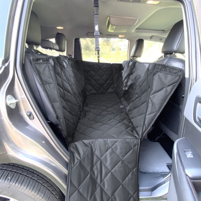Dog Car Seat Cover for Back Seat - Premium Edition, Waterproof, Protects from Scratches - Delicate Leather