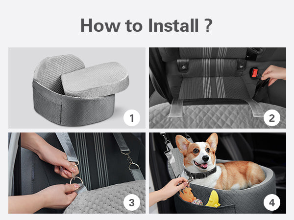 2024 New Version Pet Dog Car Seat Carrier Bed Soft Travel Safe Multipurpose Durable Pet Car Seat
