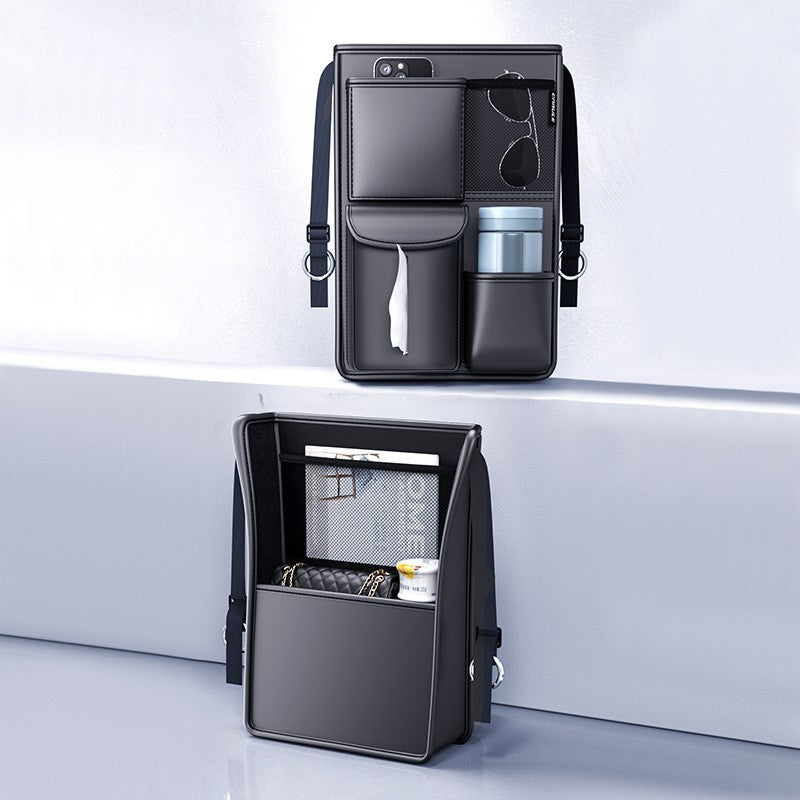 Purse Holder for Car - Net Pocket Handbag Holder - Delicate Leather