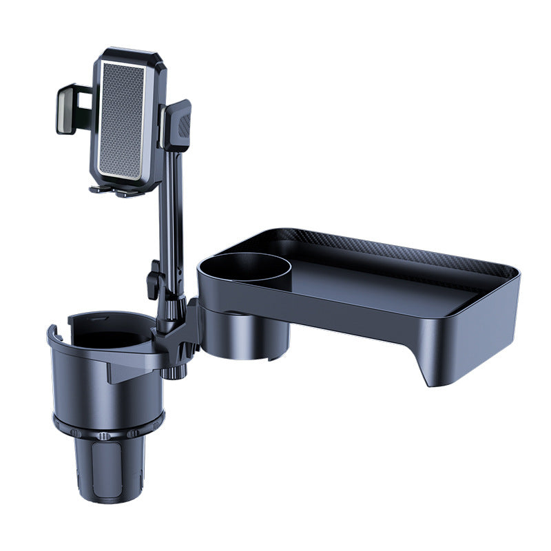NEW 360° Rotating Adjustable Car Drink Cup Holder with Tray - Multifunctional Storage Car Cup Mount Holder Expander - Delicate Leather