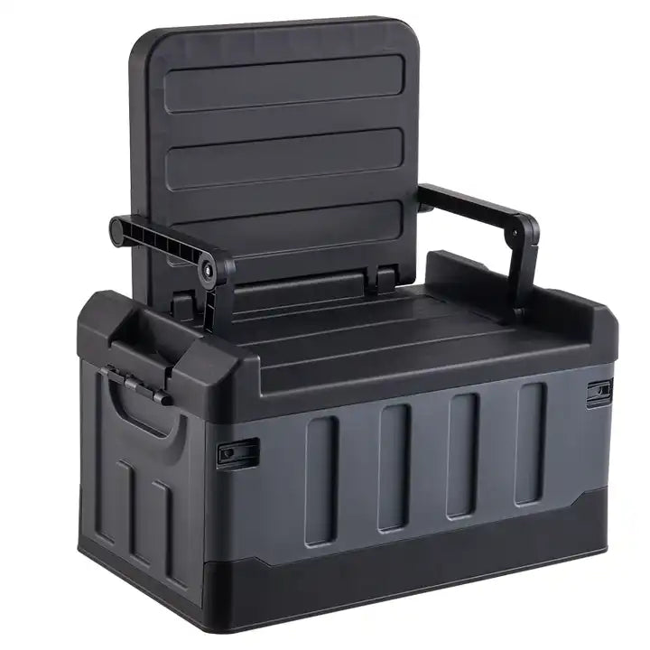 Storage Containers Car Trunk Organizer, Cargo Organizer SUV Trunk Storage Waterproof Collapsible Durable Multi Compartments - Delicate Leather