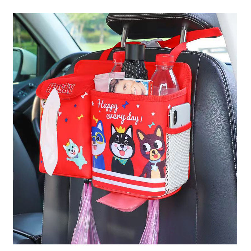 Foldable Cartoon Car Seat Back Ice Bag - Insulated Cooler Storage Hanging Bag with Cooler Bag, Custom Fit For Your Cars - Delicate Leather